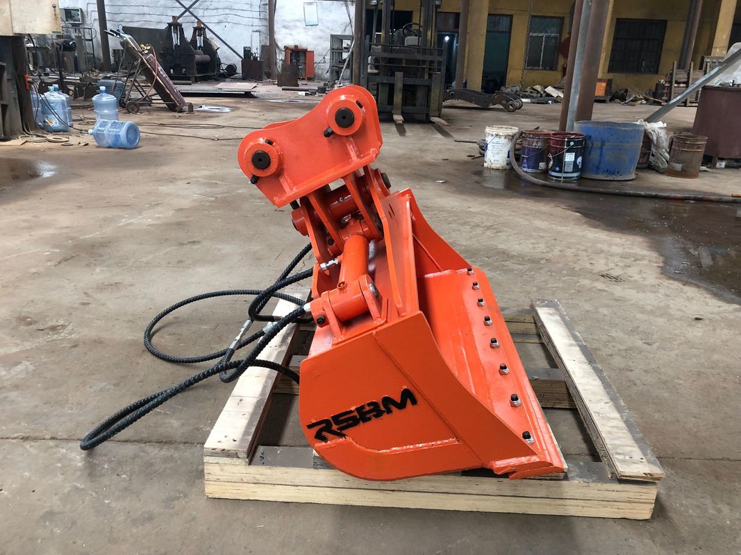 RSBM Excavator Tilting Bucket 2000mm ความกว้าง การจัดตั้งจุดสําคัญที่ดีที่สุดสําหรับความชัน 90 องศา