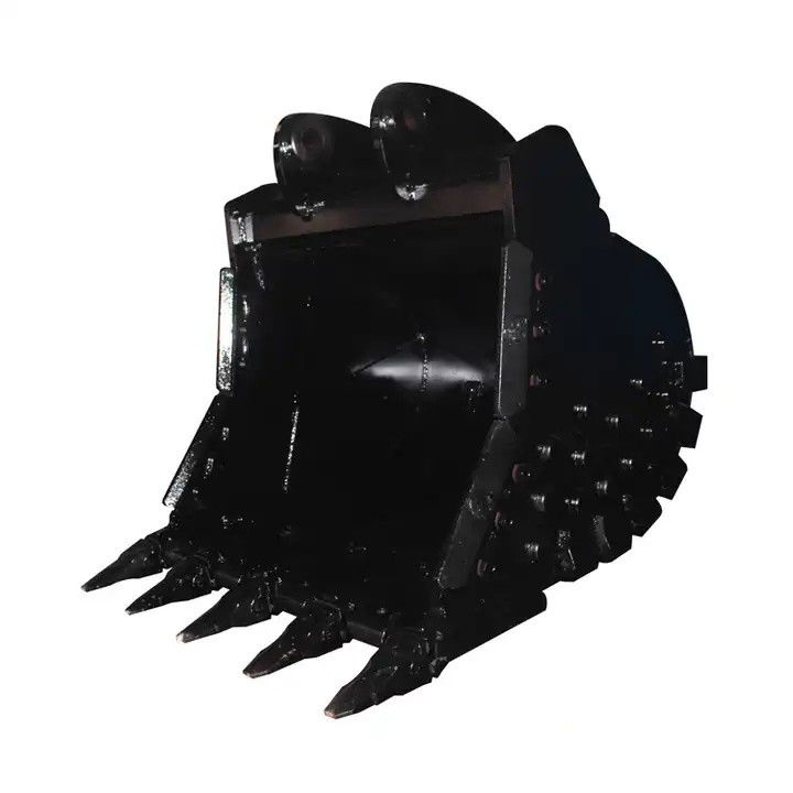 EX220 EX200 Excavator Rock Bucket Heavy Duty Skid Steer Rock Grapple Fit Liebherr R317 เครื่องขุดหิน เครื่องขุดหิน เครื่องขุดหิน