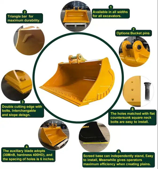 1-80 ตัน Excavator ถังดิน Excavator ทําความสะอาดถังสําหรับ Backhoe