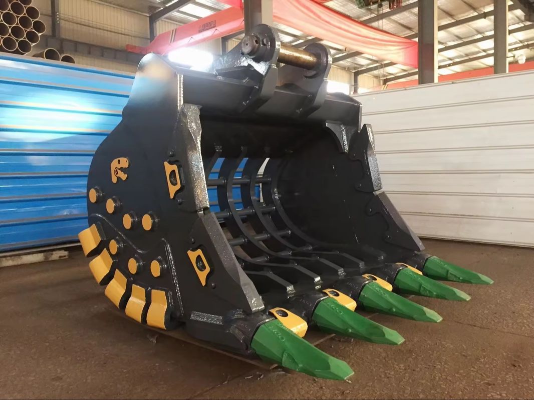 HARDOX450 1-50 ตัน Excavator ถัง Sieve สําหรับการดําเนินงานเหมืองแร่ การจัดลําดับที่ดิน
