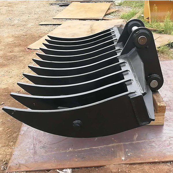 6-12 ฟัน Excavator ตัดต้นไม้ Rake 250 ปอนด์ ส่งน้ําหนัก ออกแบบหลากหลาย