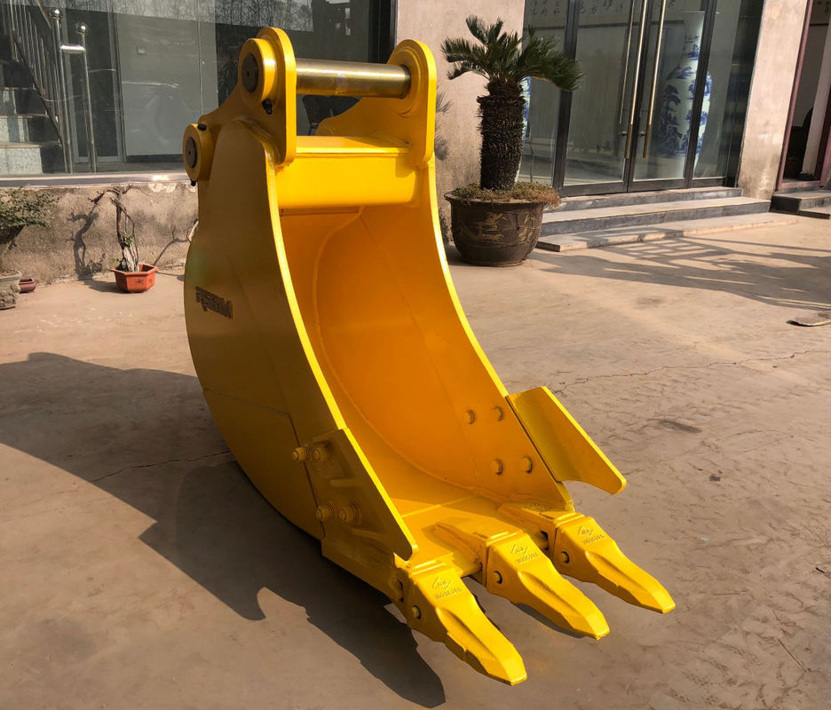 1-60T ความเหมาะสม สแตนเลสคาร์บอนสูง วัสดุตัดขอบ Digger ถังขุดสําหรับการขุดหนัก
